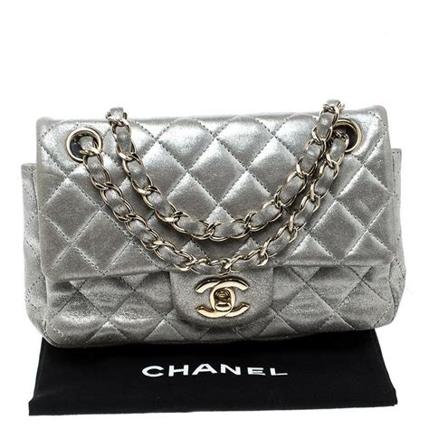 chanel silver mini bag|chanel small bag with price.